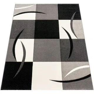 Paco Home Diamond 665 Teppichläufer 80 x 300 cm Schwarz/Weiß