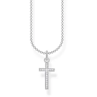 Thomas Sabo Kette Kreuz Pavé 925 Sterling Silber KE2043-051-14-L45v
