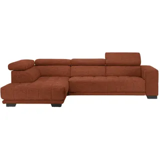 Xora Ecksofa , Rostfarben , Metall , Ottomane links, L-Form , 301x207 cm , Typenauswahl, Fußauswahl, Stoffauswahl, Sitzqualitäten, seitenverkehrt erhältlich, Bettfunktion erhältlich, Hocker erhältlich, Rücken echt, individuell planbar , Wohnzimmer, Sofas & Couches, Wohnlandschaften, Ecksofas