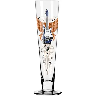 Ritzenhoff Bierglas , Blau, Schwarz, Kupferfarben, Transparent , Glas , 385 ml , 24.9 cm , Gläser, Biergläser