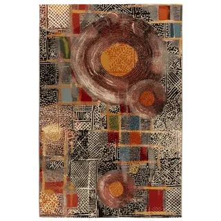 Teppich GINO FALCONE "Outdoor-Africa 36", bunt, B:240cm H:5mm L:340cm, Kunstfaser, Teppiche, Teppich, Flachgewebe, In- und Outdoor geeignet, Wohnzimmer