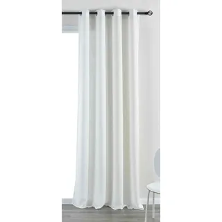 Gardinenbox Vorhang Ösen »Essen« HxB 245x145 Beige Cationic Raffhalter Leinenstruktur Blickdicht lichtdurchlässig 210 g/m2 202430