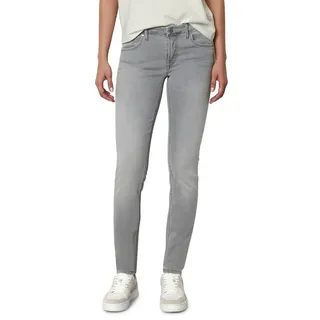 Marc O'Polo DENIM Slim-fit-Jeans aus Organic Cotton-Mix 28 34, Länge 34 grau Damen Jeans mit Gürtelschlaufen, Hellgrau, 28/34