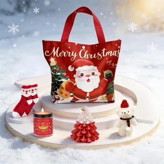 ALLONY Geschenke für Frauen Weihnachten, Duftkerzen Set, 5PCS, Weihnachtsbaumkerzen, Duftkerzen, Eisbär, Weihnachtssocken, Geschenktüten Weihnachten, Weihnachtsgeschenke für Kollegen, Mutter