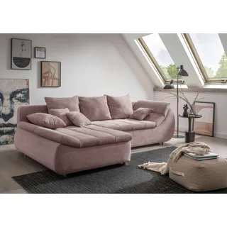 Home Affaire Eckcouch Baumwolle 2-Sitzer Rosa