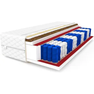 roe furniture Matratze 160X200 METIS H3 KOKOS Premium Federkern Komfort 21cm 9 zonen