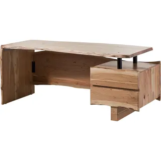 MASSIVMOEBEL24.DE Schreibtisch Akazie 170x70x76 natur lackiert PURE ACACIA #150