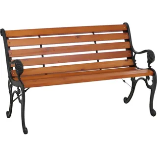 MCW Gartenbank O25 2-Sitzer Gusseisen Holz Kiefer 132cm Teak