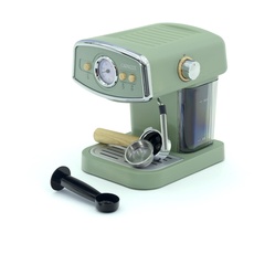 Caprizze Kai Espressomaschine, halbautomatisch, 1050 W, 15 Bar, Kapazität für 5 Tassen mit Dampfgarer, Mattgrün mit beheiztem oberem Tablett
