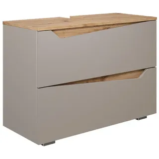 Vicco Waschbeckenunterschrank Marelle 2 Schubladen 80 x 57,5 x 35 cm Grau