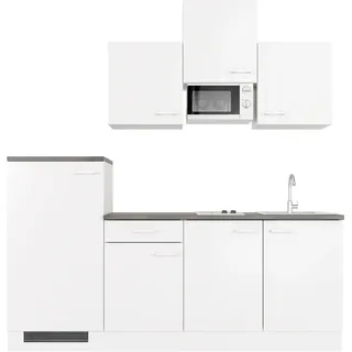 Flex-Well Küchenzeile Lucca 210 cm Weiß matt