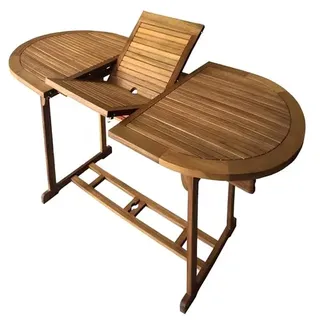 FORNOR 16558 Tisch, oval, ausziehbar, 150/200 x 90 x 74 cm