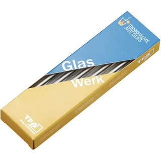 SELVA Trinkhalme/ Strohhalme aus Glas, Ø 10mm, Länge 23cm