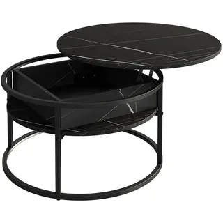 Vicco Couchtisch Marlo, 77 x 77 cm, - Schwarz