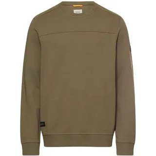 camel active Herren Pullover mit Backprint Olivgrün, Menswear-XL