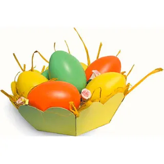 Eier aus farbigem Kunststoff