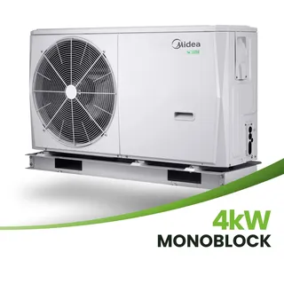Midea 4 kW Monoblock Wärmepumpe MHC-V4W/D2N8-BE30 Energieklasse A++