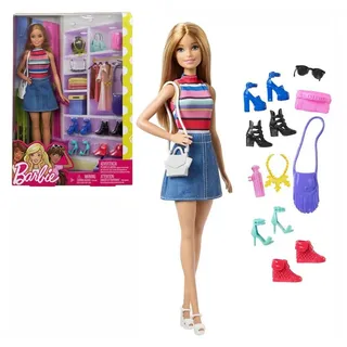 Barbie Puppe mit 11 Zubehörteilen (58 cm)