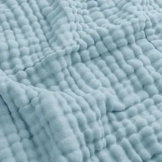 YBOEG Muslin Decke Erwachsene Sommer, Muslindecke Sommer Erwachsene, Sanfte Muslin Decke 6 Lagig, Lightweight Breathable Muslin Blanket in Groß für Sofa, Bett, Sessel (Hellblau,150×200 cm)