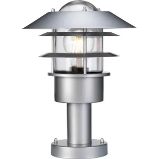 Elstead Lighting Wegeleuchte Edelstahl/Metall E27 IP44 inkl. Bewegungsmelder silber