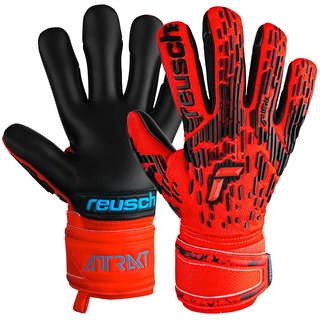 Reusch Torwarthandschuhe Attrakt Freegel Silver Finger Support Kinder, Rot, 4