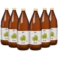 Aloe Vera Saft, 100% BIO Direktsaft, garantierte Aloverose: 1200mg/Liter, 6 x 1 Liter, nachhaltiger Anbau durch Familienbetrieb, Braunglas, Vegan, DE-ÖKO-005