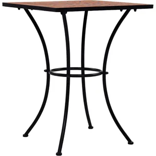 vidaXL Mosaik-Bistrotisch Terrakottarot 60 cm Keramik - Braun