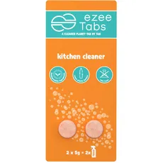 EzeeTabs Küchenreiniger – Reinigungstabs für ein mikroplastikfreies, biologisch abbaubares und veganes Putzmittel – 2 x Reiniger mit Fettlösekraft