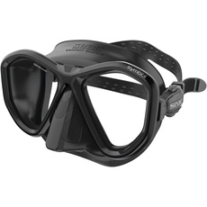 SEAC Unisex-Adult Symbol Made in Italy Zweiglas-Tauchmaske mit Einer 3D-Schnalle direkt am Maskenkörper, schwarz, Standard