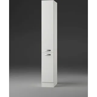 Küchen Hochschrank mit Apothekerauszug Lagos HFZ306-9 in weiß 30 cm breit - Weiß
