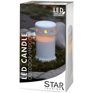 Star Trading Star LED-Windlicht 14 cm weiß