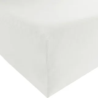 Erwin Müller Spannbettlaken Freising Elasthan-Jersey-Stretch - dehnbar, antipilling, bügelfrei, Rundumgummi - weiß Größe 180x200 cm - 200x220 cm