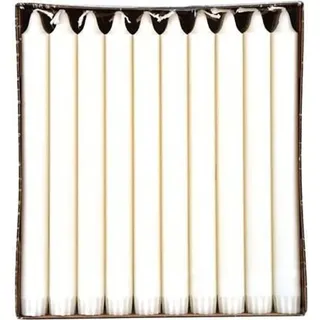 Papstar Kronkerzen 24 cm Ø 2,3 cm 30 St. weiss
