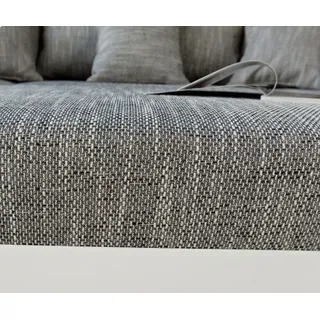 DeLife Wohnlandschaft Clovis XL Weiss Hellgrau Modulsofa Armlehne - Hellgrau/Grau