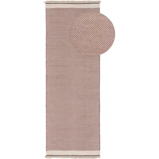 benuta Pop Wollteppich-Läufer Karla Pink 70x200 cm , Textil , Beton Optik , Rechteckig , 70x200 cm , Gots , pflegeleicht , Teppiche und Böden, Teppiche, Teppichläufer, Läufer