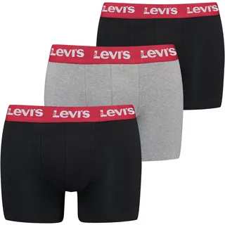 Levi's Repeat Logo Boxershorts Black / Grey Combo S 3er Pack