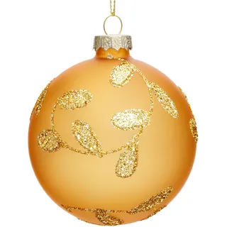 SIKORA Highlights 4er Set ausgefallene Christbaumkugeln aus Glas Gold Weihnachtskugel Christbaumschmuck, Farbe | Modell:Modell Paris Gold, Höhe in cm:8 cm