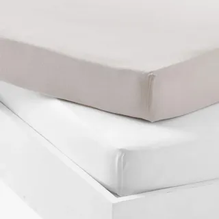 Mon P Dodo Set mit 1 ALESE PU + 1 Spannbettlaken, 60 x 120 cm, Weiß/Maus