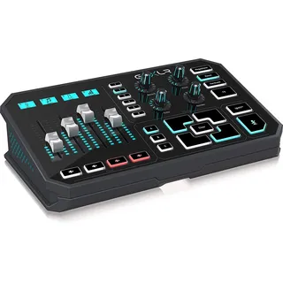 Tc Helicon GoXLR Revolutionäre Online-Broadcasting-Plattform mit 4-Kanal-Mixer, Motorisierten Fadern, Soundboard und Voice-Effekten, Unterstützt Windows 7, 8, 10 & 11, Schwarz