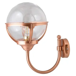 ALONNISOS Wandleuchte Kupfer Messing Außen IP43 Vintage E27 1-flammig