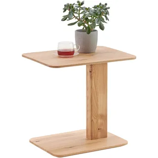 Linea Natura Beistelltisch , Eichefarben , Holz , Eiche , massiv , rechteckig , Säule, Bodenplatte , 43x54x55 cm , Wohnzimmer, Wohnzimmertische, Beistelltische, Beistelltische Holz