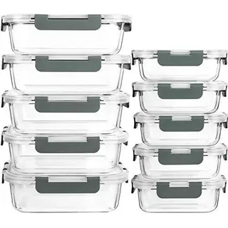 M MCIRCO Frischhaltedosen Set grau/transparent 20-teilig