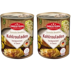 DREISTERN 2 Gourmet Kohlrouladen, Gemüse, 800 gramm (Packung mit 2)