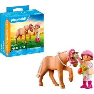 Playmobil® Konstruktions-Spielset »Mädchen mit Pony (71887), Duo Pack« Made in Europe, bunt
