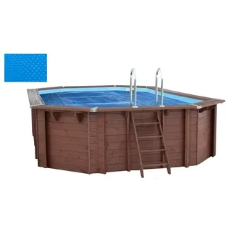 Interline Sommerabdeckung Holzpools 8,40 x 4,90m Oval, Pool-Solarabdeckung, Überirdischer Pool, Oval, Blau, 0,4 mm, 8400 mm - Blau