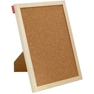 Memobe Pinnwand Kork 30x21 cm - Pinwand Korktafel mit Holzrahmen - Korkplatte für Foto Hängen, Notizen - Korkwand Naturkorkoberfläche - Cork Board für Büro - Vertikale oder Horizontale Anordnung