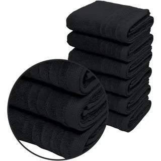 OTTO home Sanremo Premium Handtuchset 40 x 70 cm schwarz 5-tlg.