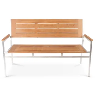 Bank Venus Edelstahl mit Armlehne - 194 cm