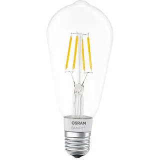 OSRAM Lamps SMART+ LED Filament Edison, Bluetooth Lampe mit E27 Sockel, dimmbar, ersetzt 50W Glühbirne, warmweiß, Kompatibel mit Apple Homekit und LEDVANCE Smart+ App für Android