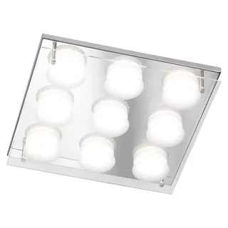 50182 ETT Plafonnier 9 Flg. LED 9 X 5 W 3.000 K 3.375 Lumen Chrome - Silber